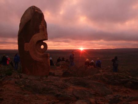 Coucher de soleil au Sculpture Park